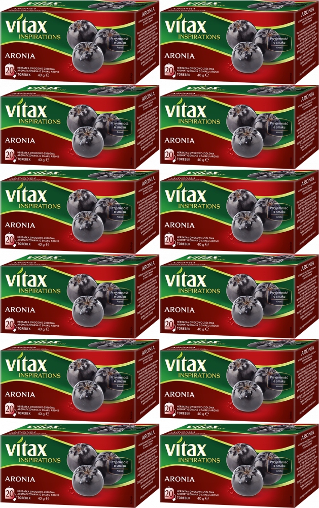 Herbata owocowa Vitax aronia 20szt 2g x12