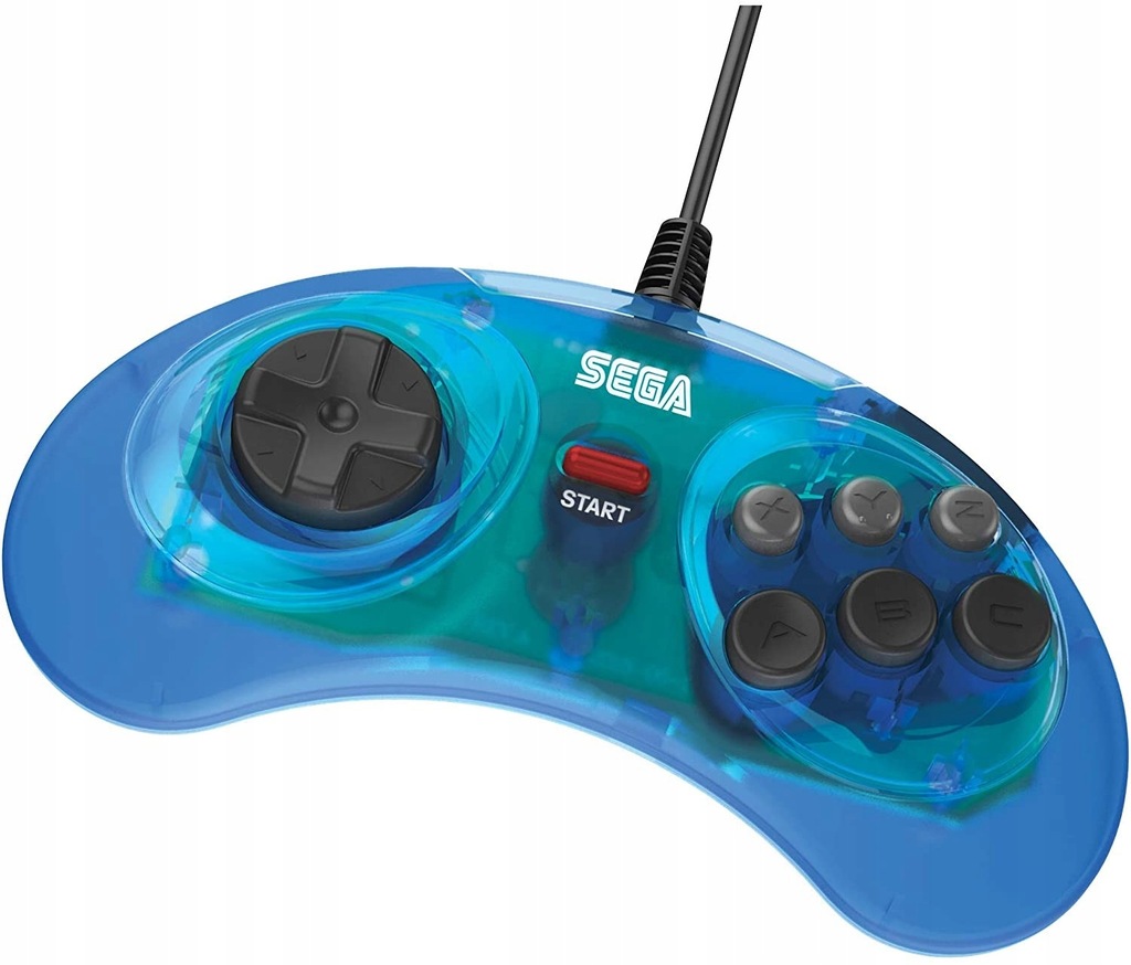 Pad SEGA Mega Drive Retro-Bit 6 Button USB Blue