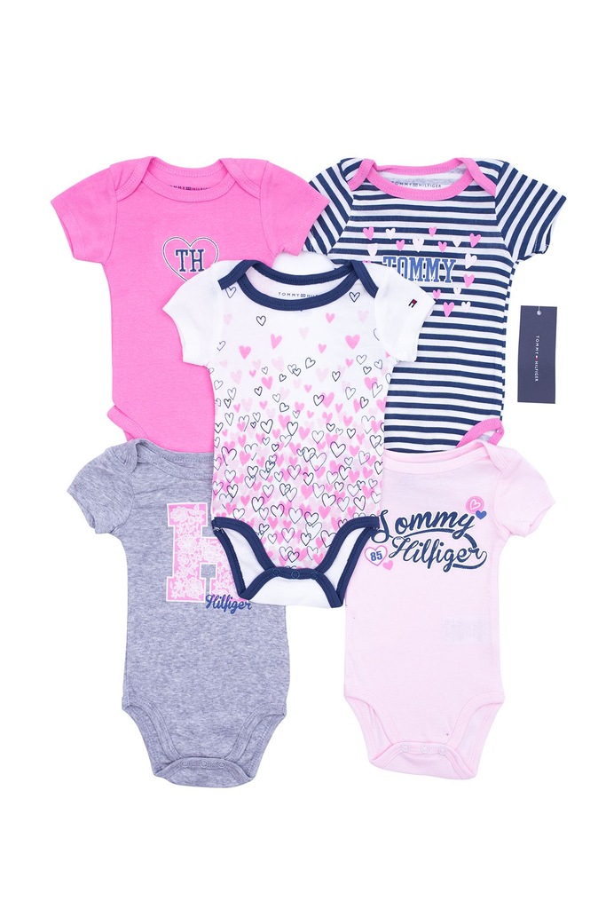 TOMMY baby Girls Body 5pack rozm. 0-3 M