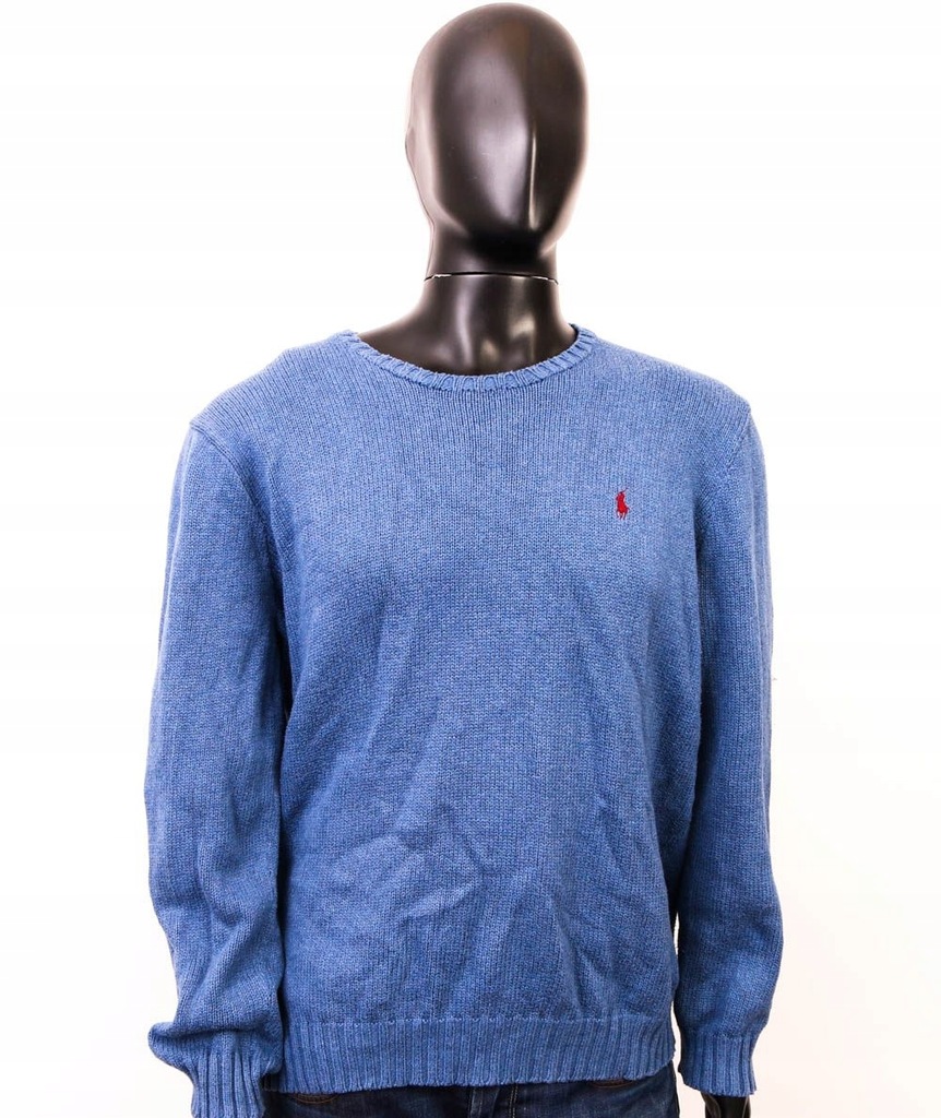 *Ralph Lauren Sweter Męski Bawełna Blue r XL