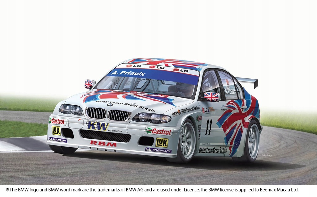 BMW 320i E46 European Touring Car NuNu Model Kit PN24033 skala 1/24