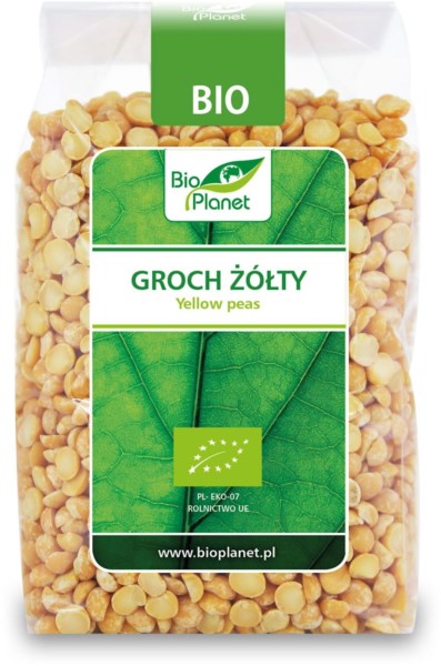 BIO PLANET Groch żółty połówki BIO 400g