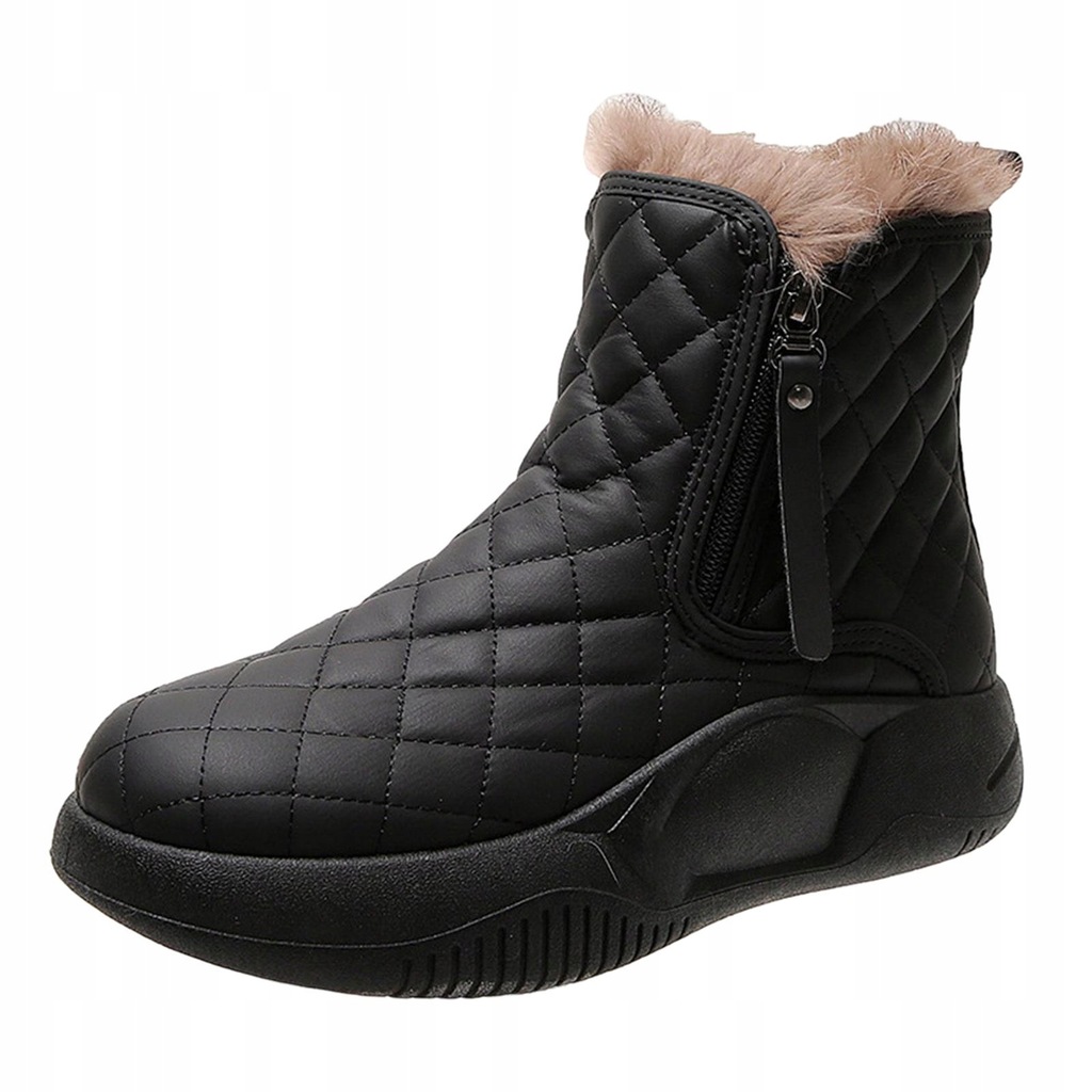 Women s Snow Boots Comfortable Thick 40 Black