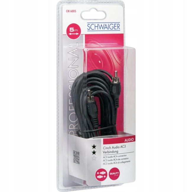 Kabel Schwaiger CIK6005 1x RCA (cinch) - 1x RCA (cinch) 5 m