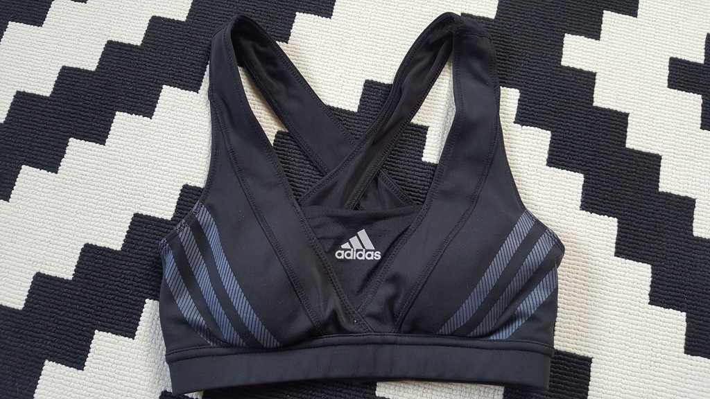 Adidas czarny biustonosz sportowy XS + DVD płyta