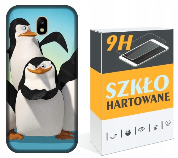 ETUI SZKŁO Samsung Galaxy J5 2017 Pingwiny