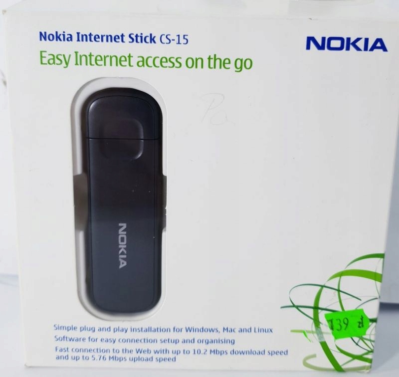 MODEM USB NOKIA STICK CS-15 BEZ SIMLOCKA KOMPLET