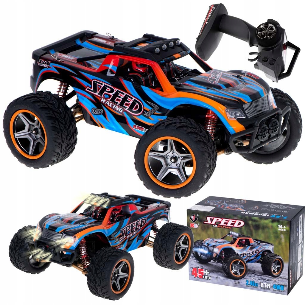 Samochód zdalnie sterowany na pilota RC WLToys 104009 4WD 2,4GHz 1:10 45km/