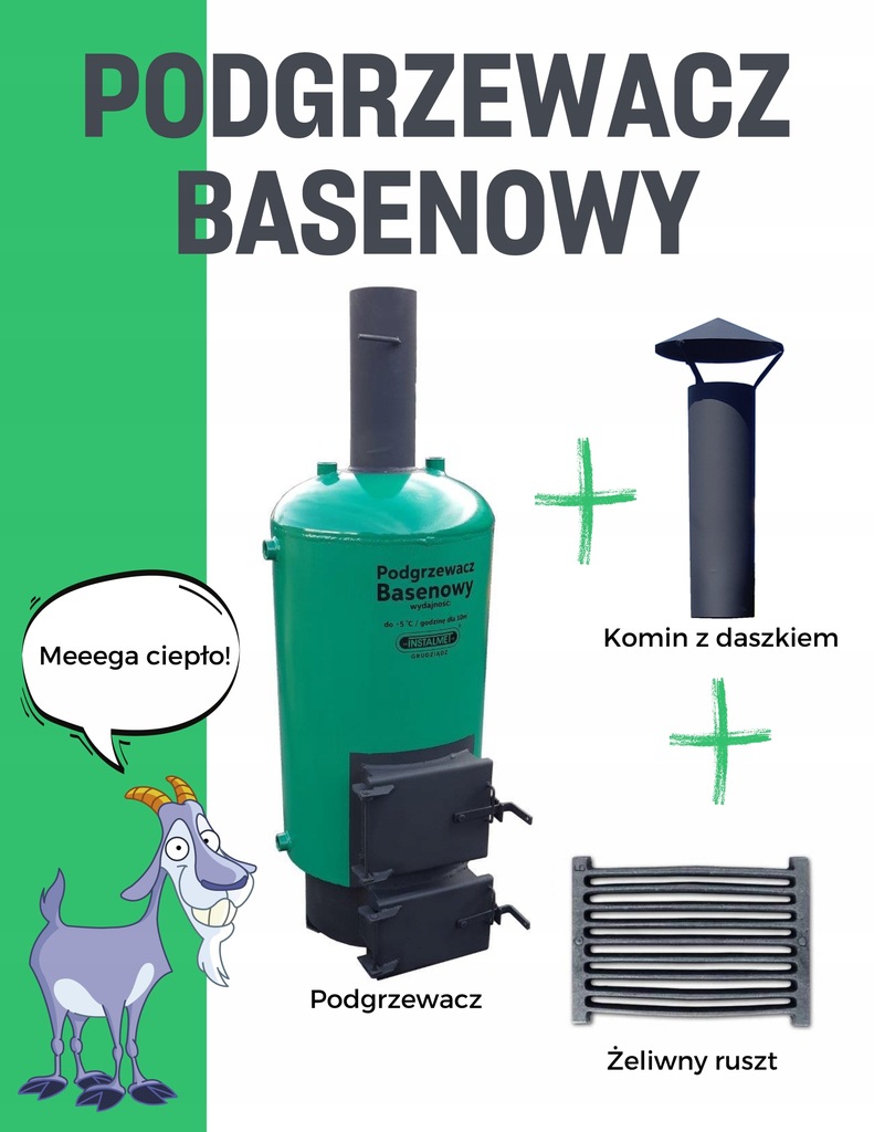 Podgrzewacz wody basenowej / piec koza INSTALMET