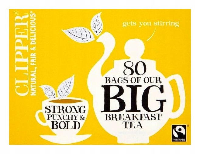 Clipper Fairtrade big breakfast tea 80 (Anglia)