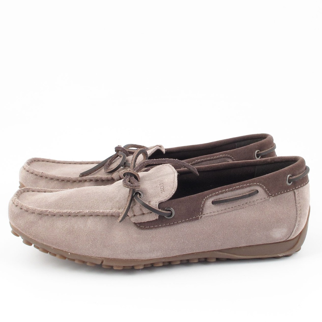 GEOX SNAKE U4207I szare beżowe mokasyny r 41,5