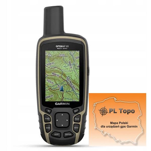 GARMIN GPS GPSMAP 65 Nawigacja z mapą PL Topo