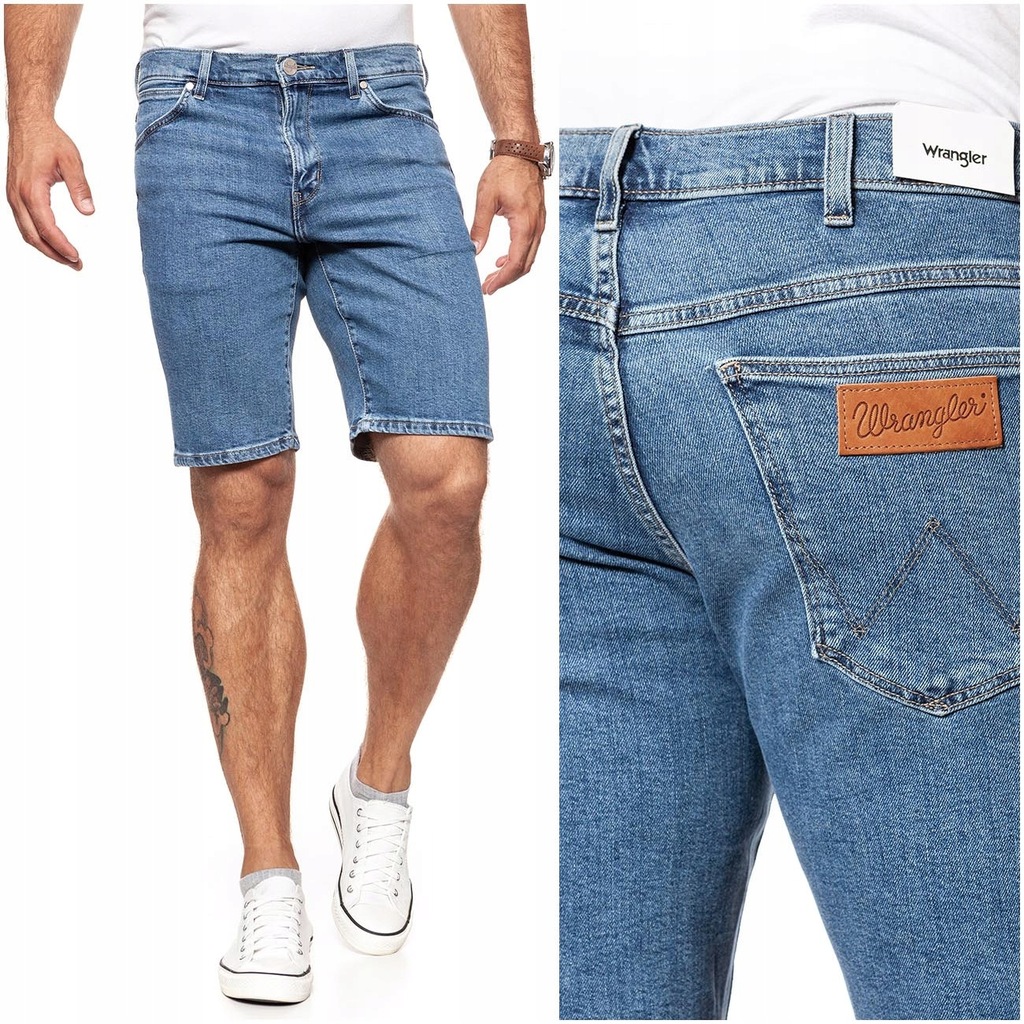 WRANGLER DENIM SHORT MĘSKIE SPODENKI JEANSY W38