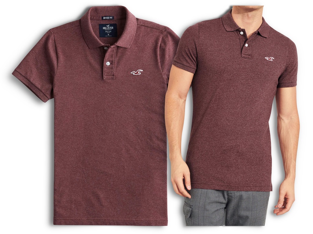 HOLLISTER by Abercrombie Koszulka Polo Męska USA S