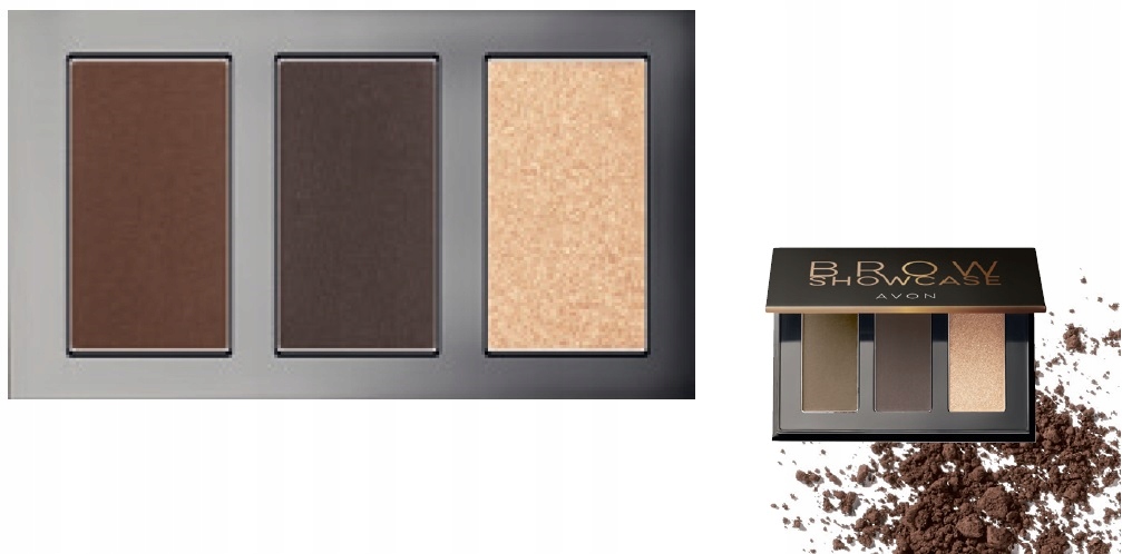 AVON Paleta brwi paletka cienie cień MEDIUM DARK