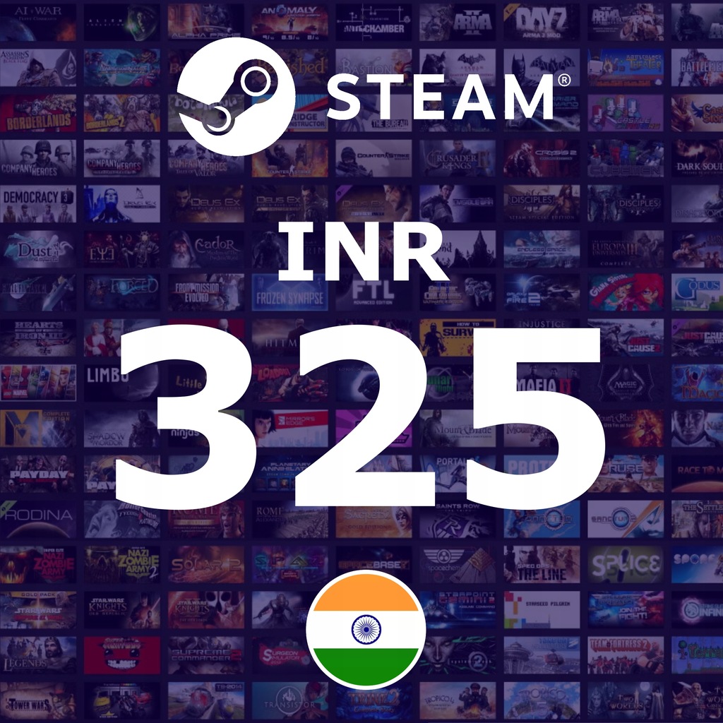 STEAM Gift Card 325 INR (India) - klucz STEAM