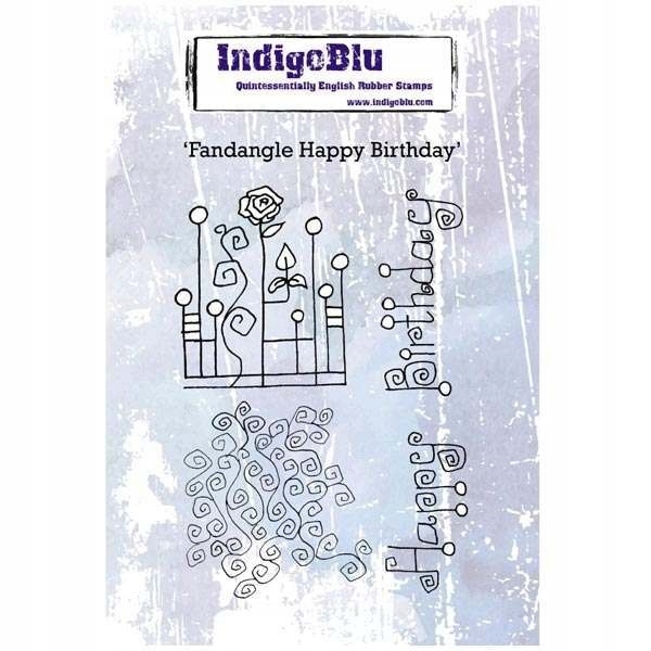 Stempel gumowy IndigoBlu A6 Fandangle Happy Birthday (IND0607)