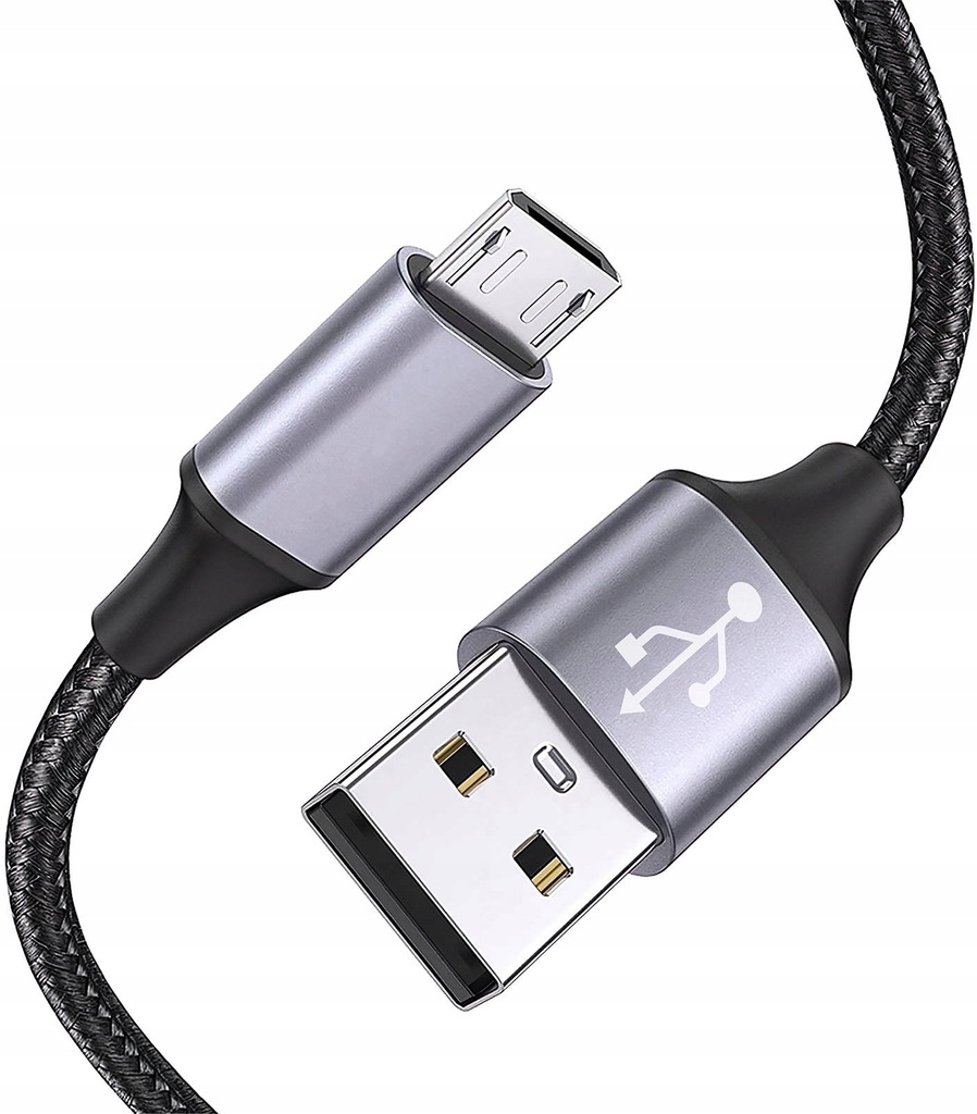 WZMACNIANY WYTRZYMAŁY KABEL USB-A microUSB 2m