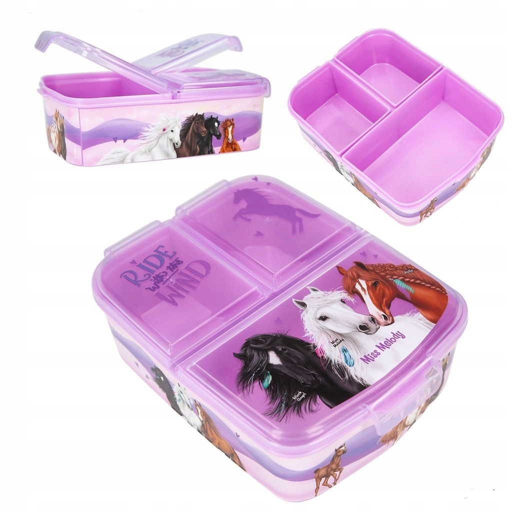 とろちゃん品　3セット Miss Melody lunchbox śniadaniówka z 3 przegródkami - 12439529875