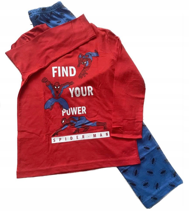 Piżama Marvel Spider-Man dla chłopca 100% bawełna, rozmiar 110 - 116
