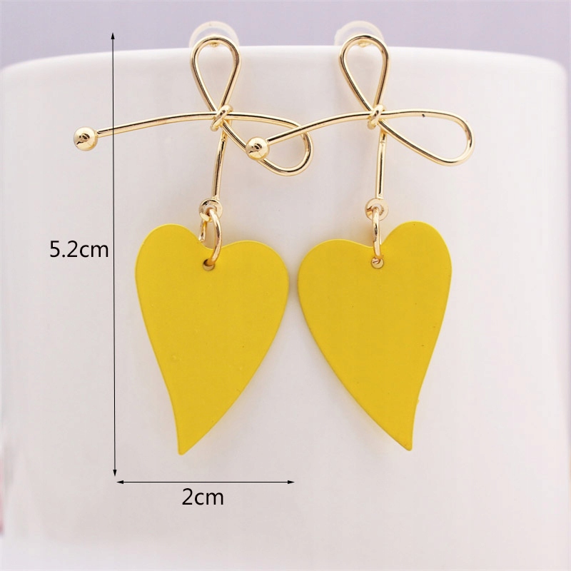 Yellow Color Geometric Dangle Earrrings for W