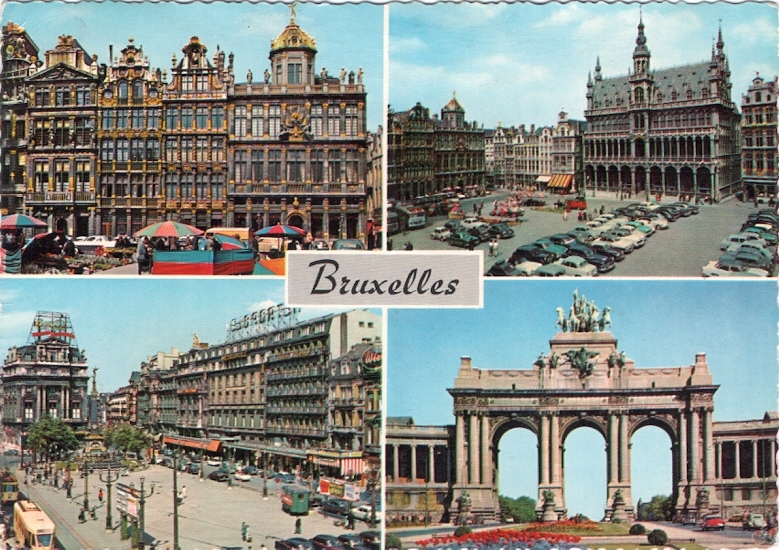 BELGIA - BRUKSELA - CENTRUM + ZABYTKI - 1965R