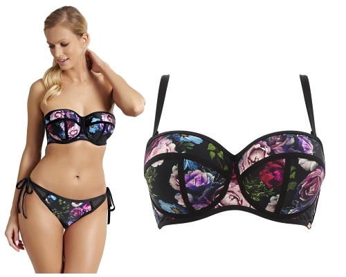 75G Panache Jolee floral bandeau biustonosz do str