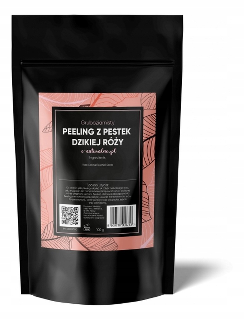 E-Naturalne Gruboziarnisty peeling z pestek dzikiej róży 100g
