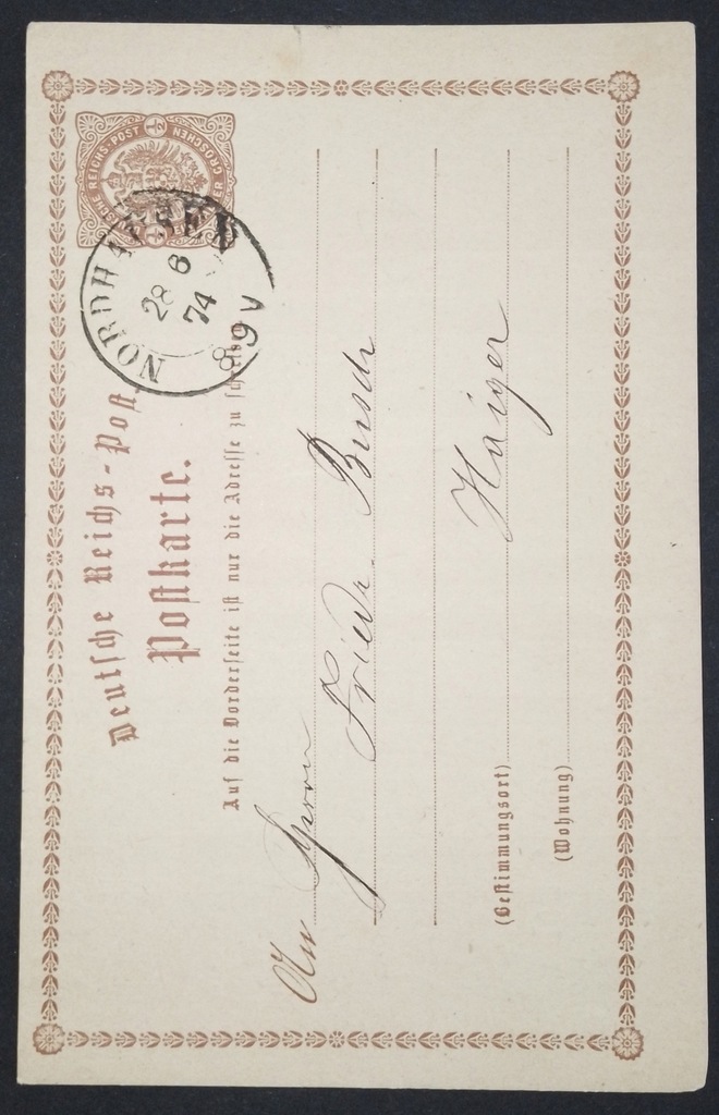 Karta-6 Niemcy 1874r.