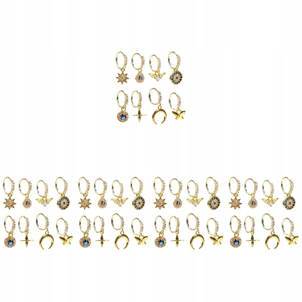 Nose Ring Set Cuff Jewelries Rings Adjust 40 Pcs