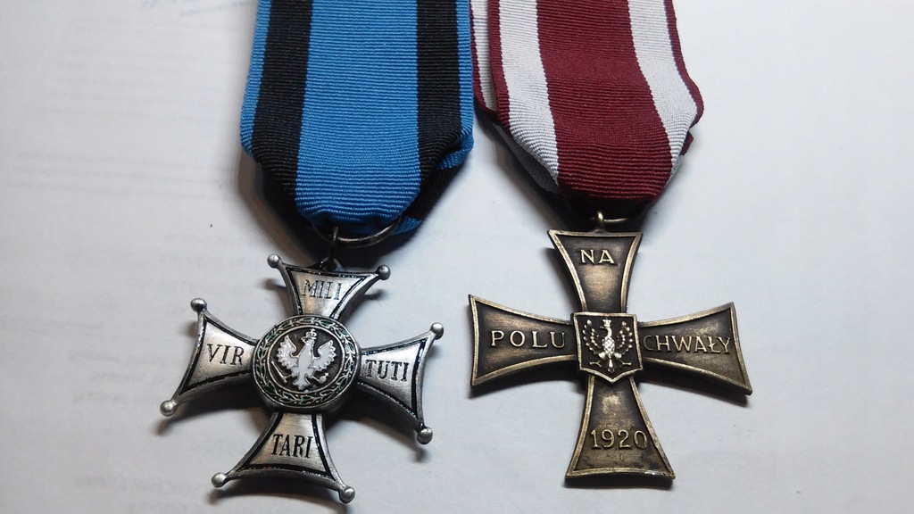 Krzyż Virtuti Militari 5 kl.+Krzyż Walecznych 1920