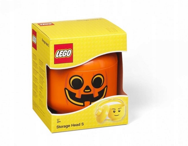 Pojemnik na klocki zabawki Lego Mała Głowa Dynia Halloween