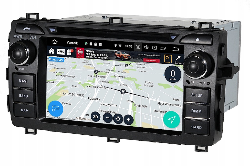 RADIO GPS ANDROID 9 4GB NAWIGACJA TOYOTA AURIS 13