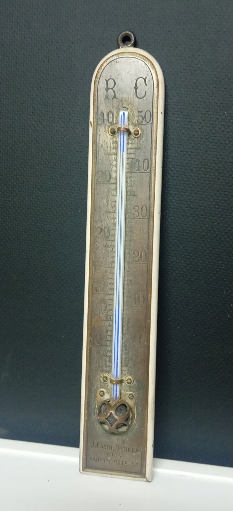 Zabytkowy Termometr Secesja Wiedeń Sygnowany Unikat