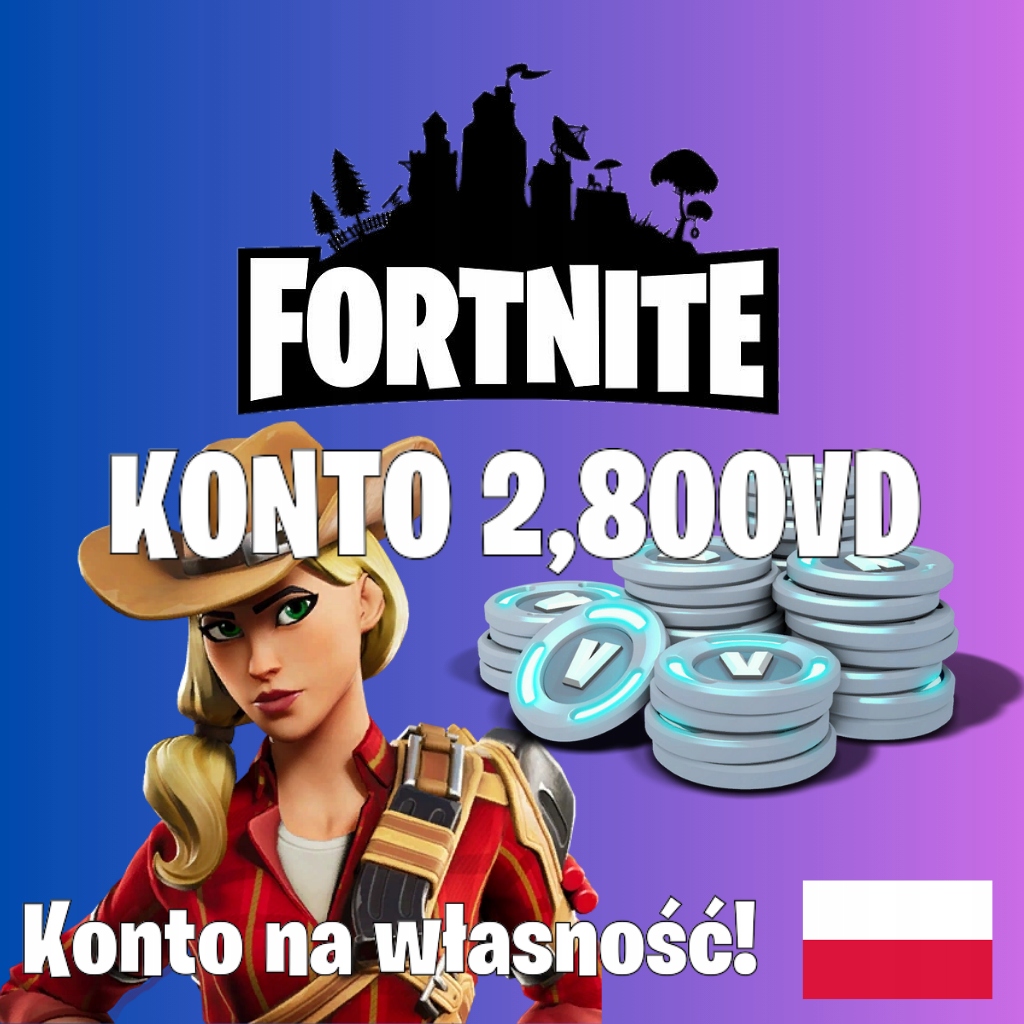 FORTNITE KONTO 2800 V-DOLCE NAJLEPSZA CENA