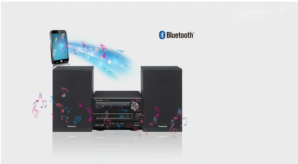 Wieża Panasonic SAPM250 Bluetooth USB FM CZARNY 11842940833 oficjalne archiwum Allegro