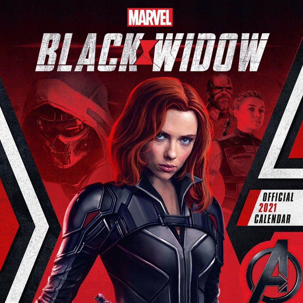 Oryginalny kalendarz Marvel Black Widow 2021