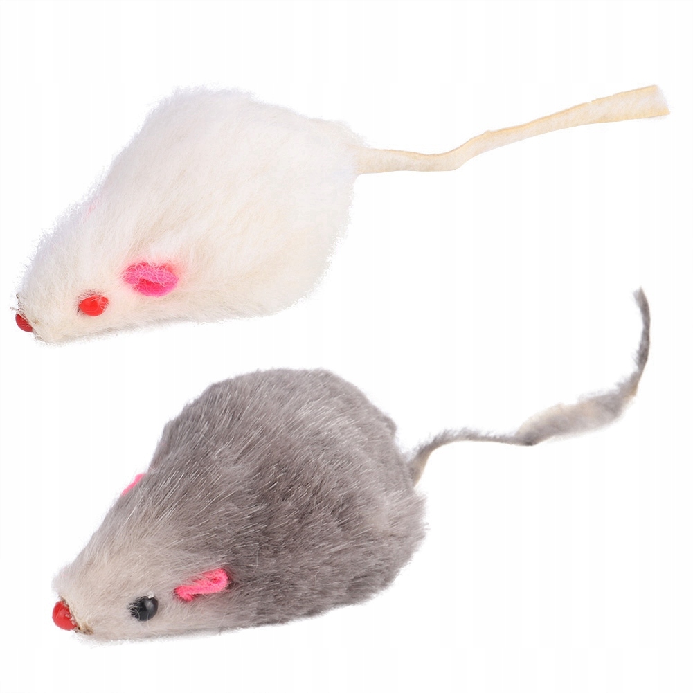 12 szt. Zabawka dla kota mała pluszowa mysz Mini