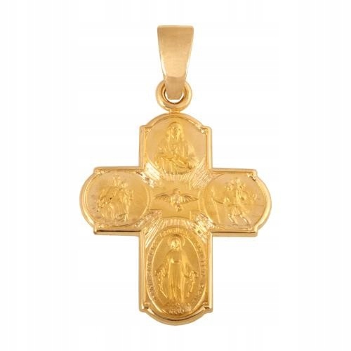 Złoty krzyżyk szkaplerz Krzysztof Duch Św. 585
