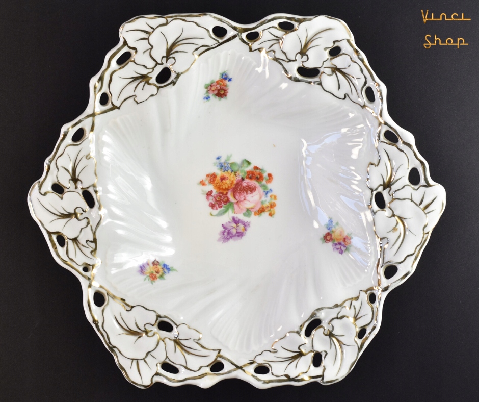 Ozdobna patera ażurowa kwiaty CT Carl Tielsch