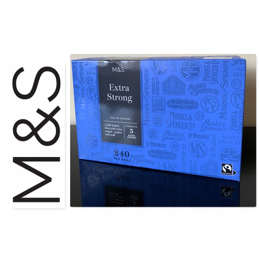 M&S EXTRA STRONG TEA herbata 240szt 750g moc No5 EXTRA STRONG