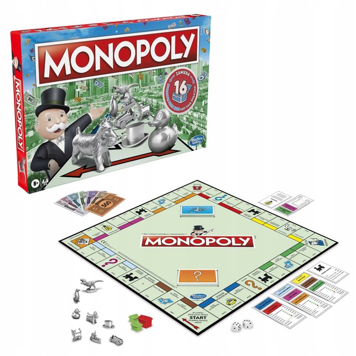 MONOPOLY STANDARD CLASSIC - nowe karty pionki
