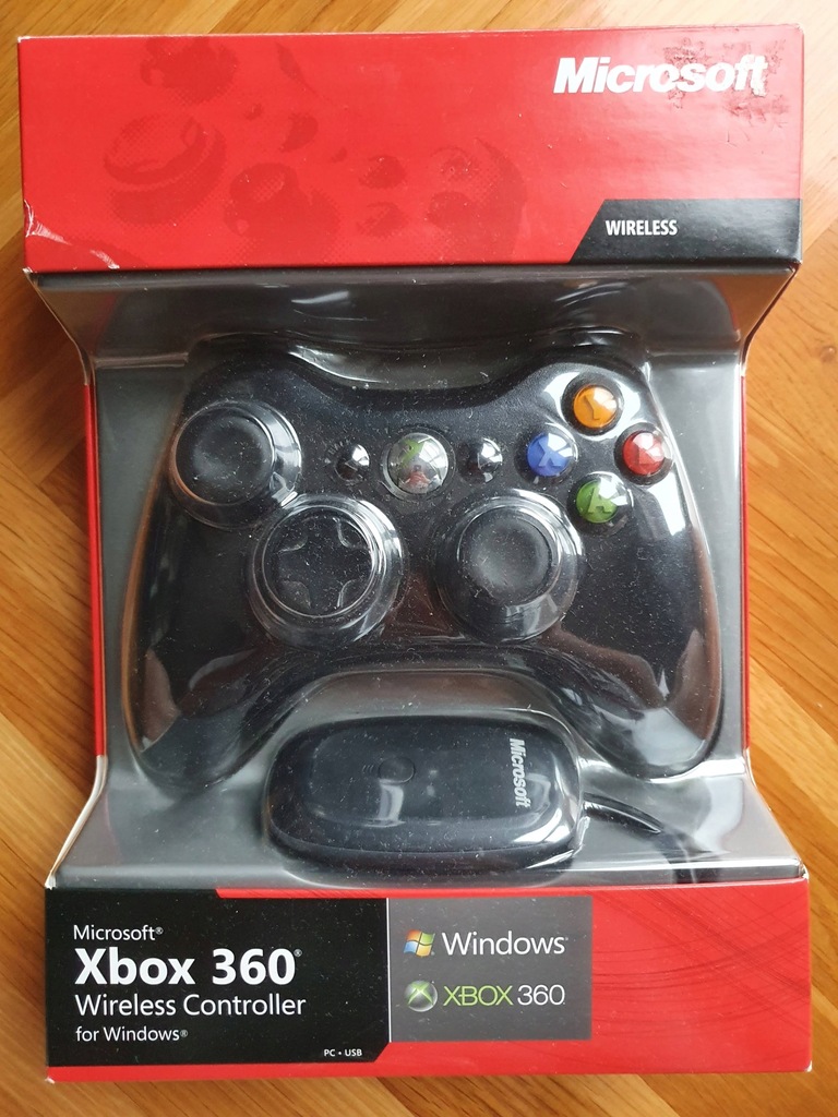 Pad XBOX 360 z adapterem PC MICROSOFT oryginał