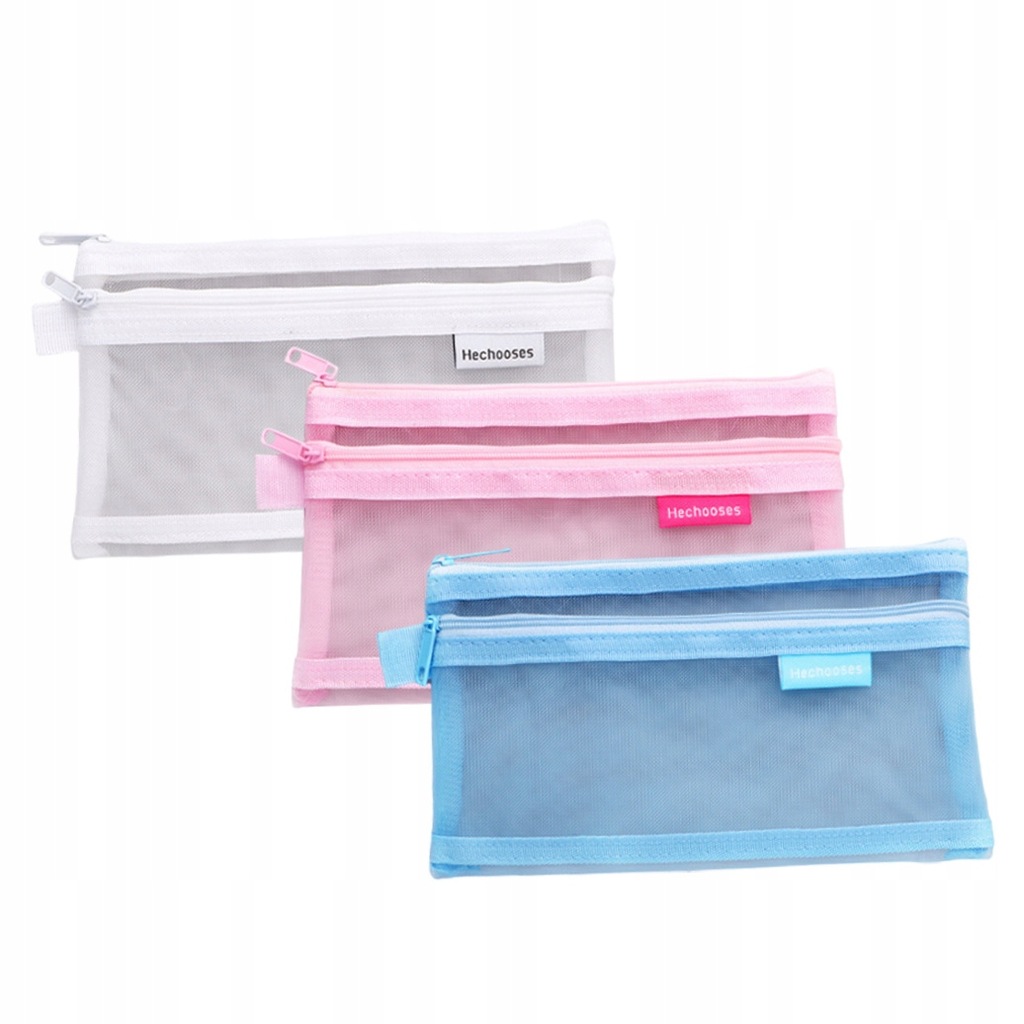 Double Layer Transparent Pencil Case Pouch Women