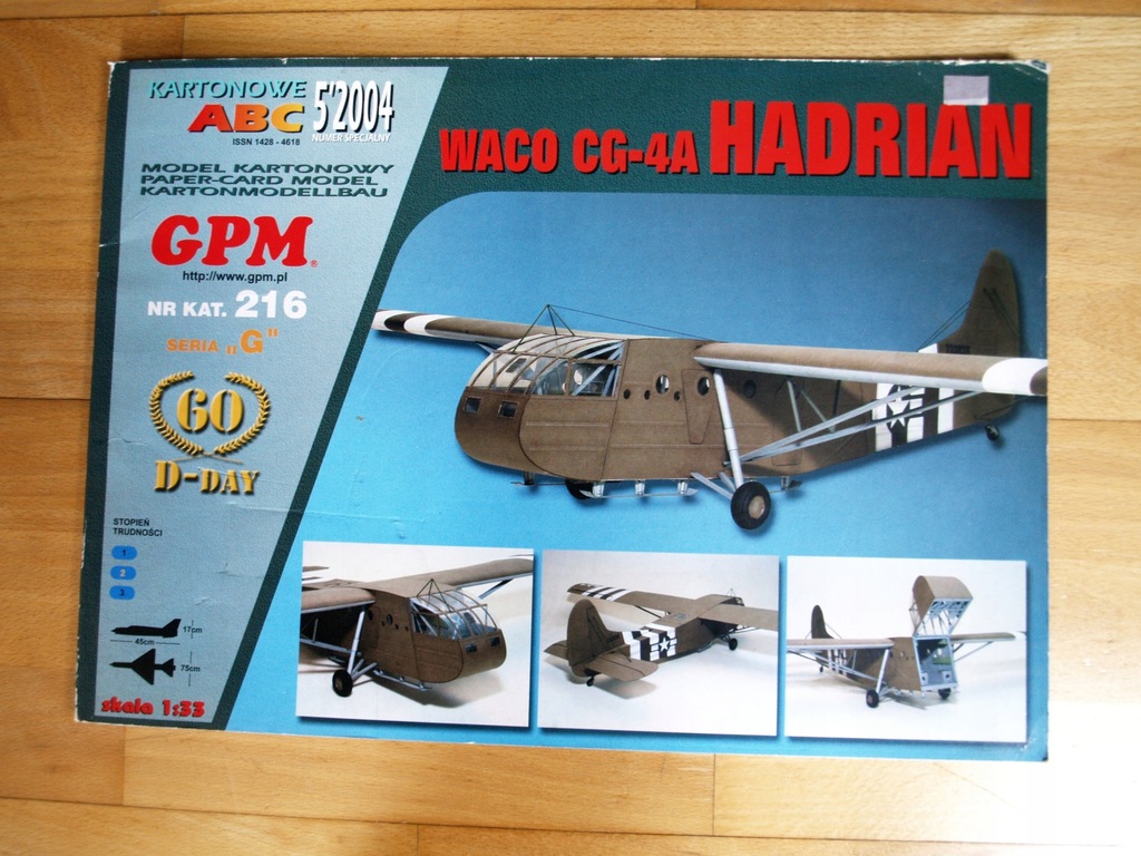 1 33 Gpm 216 Waco Cg 4a Hadrian Papiermodelle Flugzeuge