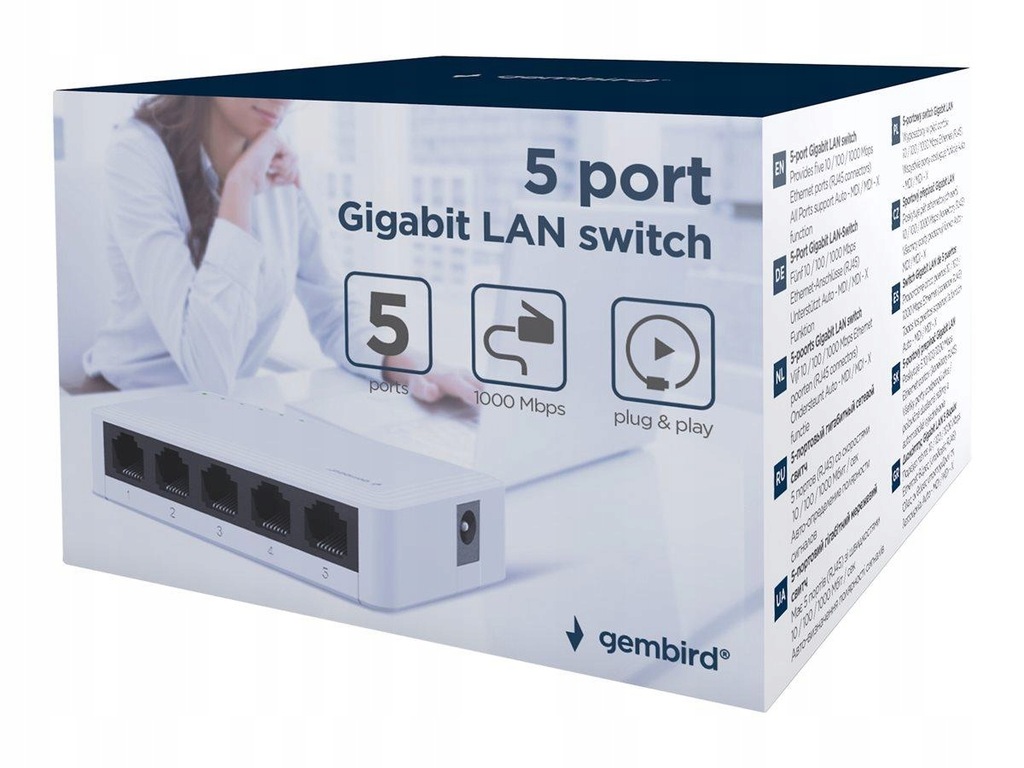 GEMBIRD NSW-G5-01 Switch 5-port 10/100/1000Mbps