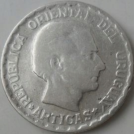 50 centimos Urugwaj - Srebro