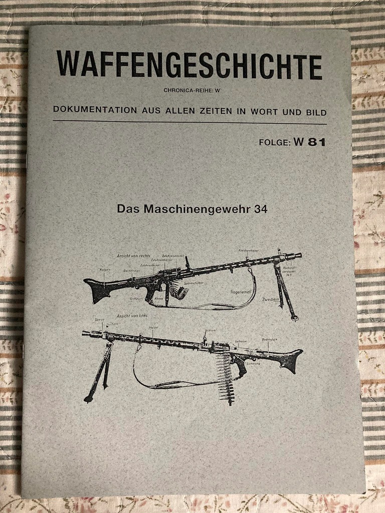 ZESZYT WAFFENGESCHICHTE KARABIN MG 34 NIEMCY