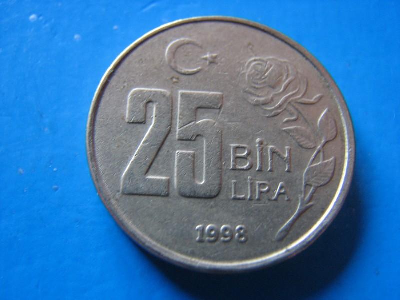 25 BIN LIRA 1998 TURCJA - WOŚP75