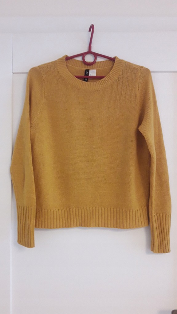 sweter sweterek musztardowy H&M XS 34